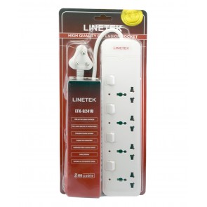 Wholesale Linetek Power Extension Board 4 socket with 2 USB port 2 meter length Cable LTK-G241U