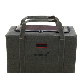 Storite Multipurpose 96.5 L Ultra Large Canvas Duffle Bag , Large Capacity with Strong Handle Travel Duffel Weekender Bag for Men and Women (71x34x40 cm, Brown)