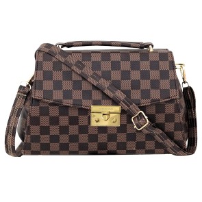 Storite Sling Bag for Women, PU Leather Crossbody Bag,Top Handle Shoulder Bag for Girls (Brown, 27x9 x18 cm)