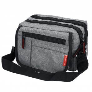 Storite Small Size Sling Cross Body Travel Office Business Messenger one Side Shoulder Pouch Bag Money Bag for Men and Women (23 x 9.5 x 14.5 cm, Grey)