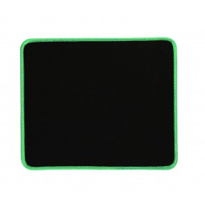 Storite Mouse Pad with Stitched Edge, Non-Slip Rubber Base Mouse pad for Laptop, Computer & PC (250 x 210x 2mm) Black with Green Border