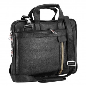 Storite PU Leather 14 Inch Laptop Shoulder Messenger Sling Office Business Travel Bag for Men & Women
