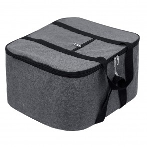 Storite Multi-Purpose 80 L Fabric Underbed Storage Bag/Toys/ Blankets/Stationery Paper/Clothes Storage Bag with Zippered Closure and Handle (Gray, 57x47x30 cm) Rectangular