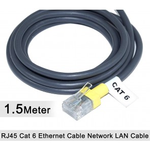 Storite Cat-6 RJ45 Network Ethernet LAN Patch Cable for Laptop Desktop Pc Router (Grey) -1.5M