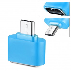 Storite Stylist Little Square Micro USB OTG to USB 2.0 Adapter for Smartphones & Tablets - Blue