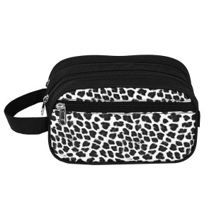 Storite Leopard Print Light Weight Durable Toiletry Travel Bags Makeup Shaving Kit, Travel Toiletry Travel Kit Bag with Hanging Dopp for Men and Women - (21.5x8x13 cm)