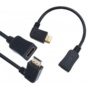 Storite High Speed 90 Degree Hdmi Male to Female Extension Cable – 22cm