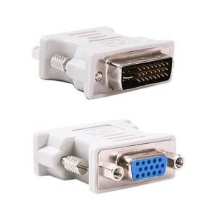 Wholesale DVI-I Dual Link Male 24+5pin to 15 pin VGA Female Adapter for Dual Monitor Display