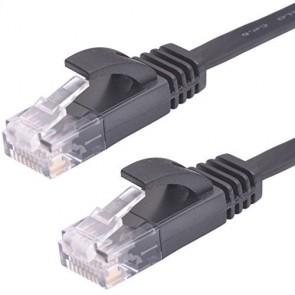 Wholesale RJ45 CAT5 Flat Ethernet Network Lan Router Cable(1.5m - 150cm - 4.5foot)Black