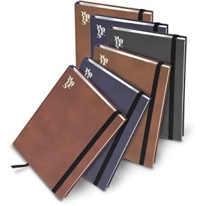 DAHSHA Pack Of 6 PU Leather Finish Hard Bound Small Notebook Diary with Elastic Band Closure- 85 Sheets 170 Pages for Office Personal Daily Planner for Men & Women (Assorted Color, 18.5x12.5x1.5 cm)
