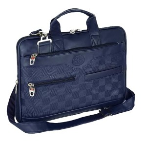 Storite Mystic Formal Business Briefcase Bag Crossbody Messenger College Bags For Men Women Tablet Laptop Upto 14 Inch | Handbags with Shoulder Straps - Blue