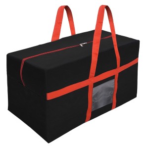 Storite Nylon Multi-Purpose 128 L Large Clothing Storage Organizer/Toys Storage Bag/Stationery Paper Storage Bag for Travel (Red Black, 80x39x41 cm), Rectangular