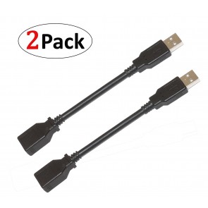 Storite 5 inch Short Length USB 2.0 Male A to Female A Extension Cable for LED/LCD TV USB Port - Pack Of 2