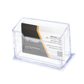 Dahsha Premium Acrylic Transparent Business Card Holder/Display for Office- 10 x 4 x 5.5 cm