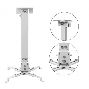 Heavy Duty 3 feet Universal Projector Ceiling Mount Bracket - White