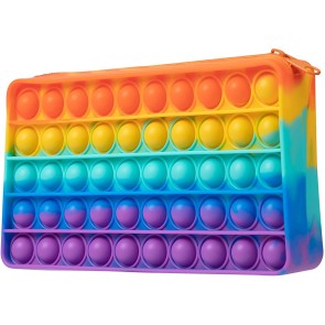 Storite Multicolor Pop Pencil Case, Large Capacity Sensory Pop Push Bubble Stationery Storage Bag ,Decompression Toy for Kids, Office Stationery Organizer (L 20x W 3 x H 11 cm)