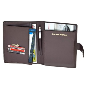 Storite Car Document Holder Owner Manual, Document Storage for Registration & Insurance Card (Darkbrown, 23.5x18.5 x2.5 cm)