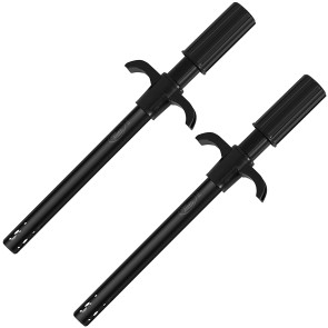 NISUN Easy Grip Metal Regular Gas Lighters for Gas Stoves, Restaurants & Kitchen Use (Pack of 2, Black)