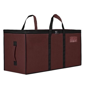 Storite Multi-Purpose Heavy Duty Moisture Proof 81 Litres Canvas Super-Size Jumbo Underbed Storage Bag/Toys/Blankets/Stationery Paper/Clothes/Moving bags, Maroon (87x36x26cm)