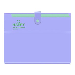 NISUN 12 Pocket Expanding File Folder Accordion Document Organizer, Adjustable Buckle Folder Pocket Folder for School Office Home (Purple)
