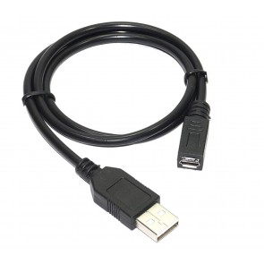 Storite 60cm Micro usb Female To usb Male Cable For OTG Morpho 1300 e2 / e3 Fingerprint Scanner - Black