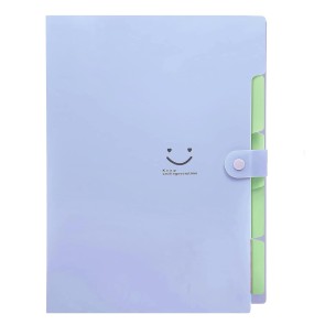 NISUN 5 Pocket File Folder, A4/Letter Size Expanding Organizer, Portable Accordion File, Document Holder for School & Office (Purple)
