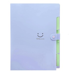 NISUN 5 Pocket File Folder, A4/Letter Size Expanding Organizer, Portable Accordion File, Document Holder for School & Office (Purple)