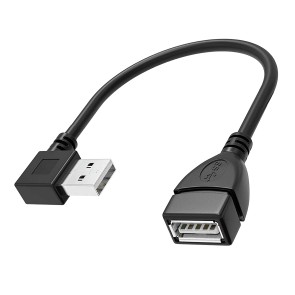 Storite USB 15cm 90 Degree USB 2.0 Extension Cable Type A Male to Female High Speed Connection, Super Fast Speed 480 Mbps Data Transfer Extender Cord