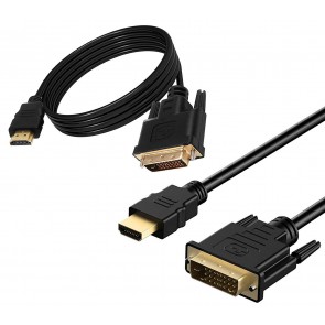Storite Gold Plated HDMI to DVI D Dual Link Cable 24+1(1.5m - 150cm - 4.5 Foot) with Highspeed (1080p Full HD 3D) Cable