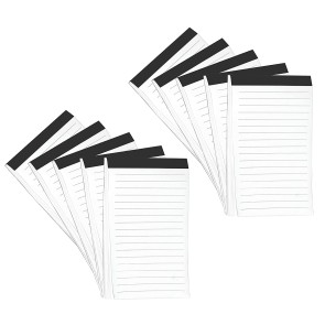 Dahsha 10 Pack Writing Notepad 30 Pages for Office, Home, Shop, School (16 x 9.5 cm)