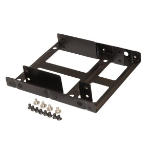 DAHSHA Dual 2.5 Inch to 3.5 Inch Internal Hard Disk Drive SSD/HDD Adapter Mounting Kit Bracket- 35252