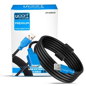 Storite Uport 3 M USB 2.0 M to F USB Extension Cable,Gold-Plated AWG24+28 & Aluminum Platinum layer, B96 Braided Foot Core Wire, Minimum 4.5V - Compatible with Printer|Camera|Webcam|Hard Drive