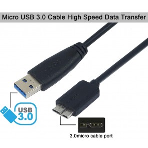 Storite USB 3.0 A to Micro B SuperSpeed Cable For External Hard Drives - (45cm - 0.45M)