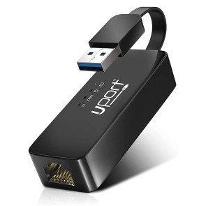 Storite USB 3.0 to Ethernet Adapter, Foldable USB 3.0 to 10/100/1000 Gigabit RJ45 Network LAN Adapter, Support Windows, Linux & Mac - Black