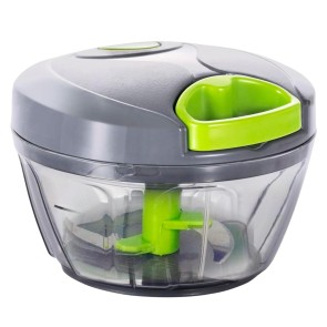Storite 650ml Large Handy Vegetable and Compact Chopper with Stainless Steel with 3 Blades for effortlessly Chopping Vegetables and Fruits (Grey)