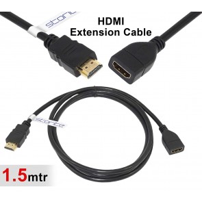 Storite High Speed1.5M HDMI Male to Female Extension Cable Gold Plated Supports 1080P and 3D for Blu-ray Player,3D Television, Xbox 360, PS3