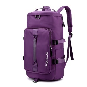 Storite Nylon Small Imported Lightweight Waterproof Duffle Bag, Rucksack Travel Bag For Women With Separate Wet Pocket & Shoes Compartment, Backpack Carry Luggage Bag (Purple) Visit the Storite Store