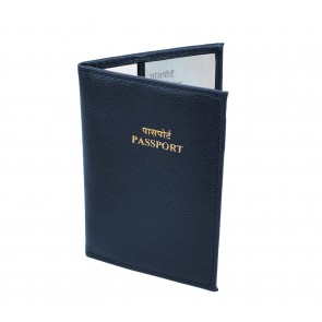 Storite PU Leather Slim Passport Case, Passport Cover for Men & Women (14 x 10 cm)– Blue