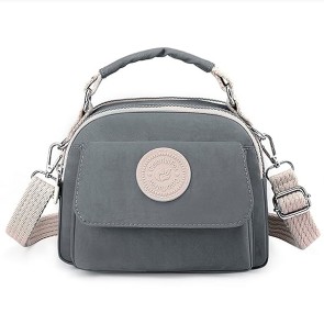Storite Women's Stylish Small Lightweight Sling Crossbody Shoulder Bag, Portable Handbag Bag With Inner Padded Pocket & Adjustable Strap (Grey,21x10x17cm)