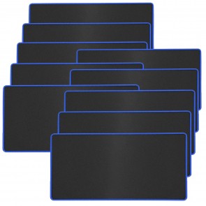 RiaTech 10 Pack Large Size (600x300x2mm) Extended Gaming Mouse Pad with Stitched Embroidery Edge, Premium-Textured Mouse Mat, Non-Slip Rubber Base Mousepad for Laptop/Computer- Black with Blue Border