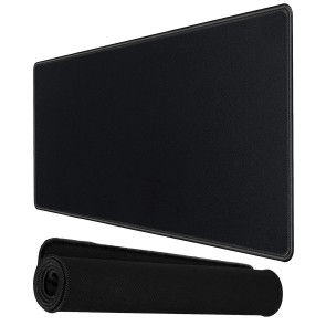 Storite 900x400x2mm Extended Gaming Mouse Pad for Laptop/Computer with Stitched Embroidery Edges and Water Resistance Coating Natural Non Slippery Rubber Base Mousepad Desk Mat - Black