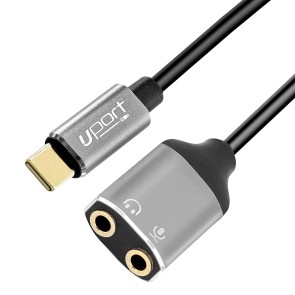 Storite USB C Headphone & Microphone Adapter, Type C Audio & MIC Splitter Compatible with Smart Phones , Laptops - ( 30 cm,Black)