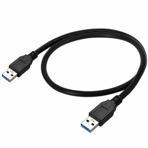 Storite 50cm High Speed USB 3.0 Type A Male to Type A Male Cable -Black