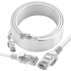Storite 15 Meter Cat 6 Lan Cable, High Speed Gigabit Internet Network RJ45 Ethernet Patch Cable - Grey
