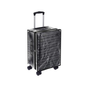 Storite PVC Zippered Clear Pvc Suitcase Covers Protectors, Soft Side Waterproof Dustproof Suitcase Covers Case For Wheeled 8 Spinner Wheel Luggage Trolley Protective Covers (58 X 29 X 41 Cm), Small