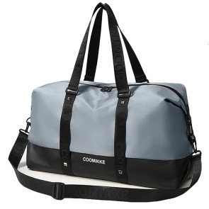 Storite Nylon 56 cms Travel Duffle Bag, Sports Shoulder Bag for Women with Wet Pocket Weekender Overnight Luggage Bag - (Blue/Black, 56 x 18 x 30 Cm)
