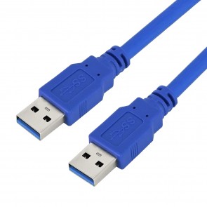 Storite 60cm Super Speed USB 3.0 Type A Cable - Male to Male USB Cord Short Cable for Hard Drive Enclosures, Laptop Cooling Pad, DVD Players - Blue