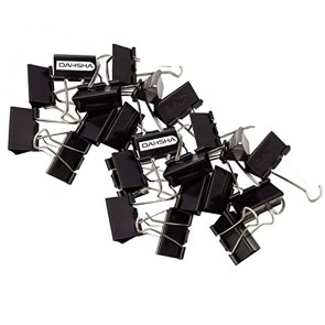 DAHSHA Binder Clips 1/4-inch (32mm) Paper Holding Capacity Files Organized and Secure 24 Pieces