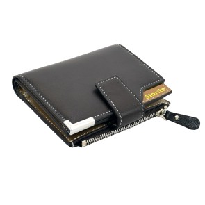 Storite 13 Pocket Large Pu Leather Credit Debit Zipper Card Holder Wallet Coin Purse for Men & Women - (12 x 9.5 X 3 cm, Dark Brown)