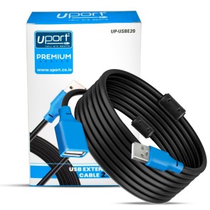 Storite Uport 5 M USB 2.0 M to F USB Extension Cable,Gold-Plated AWG24+28 & Aluminum Platinum layer, B96 Braided Foot Core Wire, Minimum 4.5V - Compatible with Printer|Camera|Webcam|Hard Drive